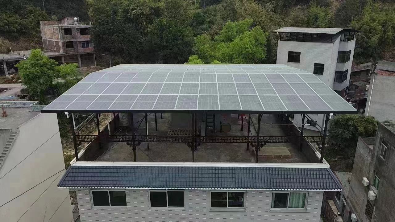 华容15kw+10kwh自建别墅家庭光伏储能系统